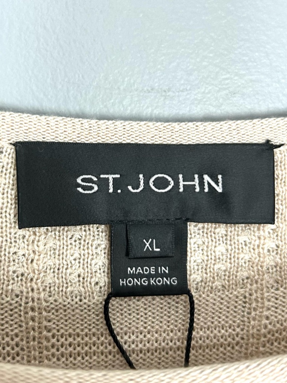 St. John Cashmere Blend Chenille Tunic Sweater Women’s Size XL Wool Draping Wrap - Picture 7 of 9